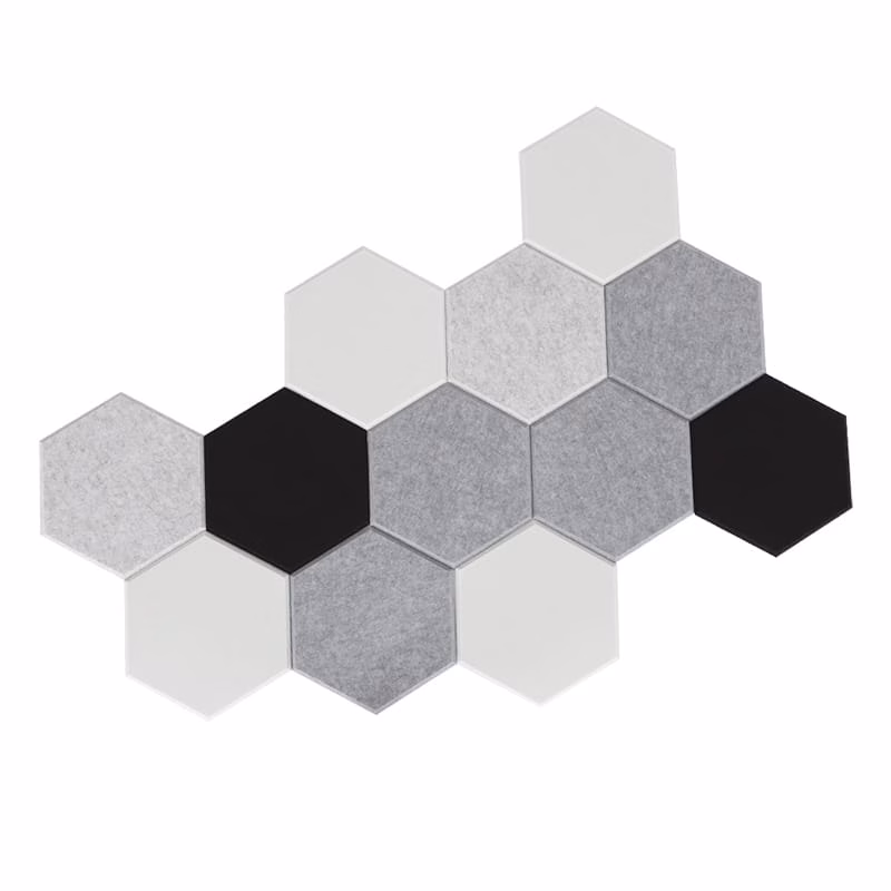 2022 Popular Zero Formaldehyde DIY Acoustic Wall Panels Hexagonal For Wall Decoration 主图 5