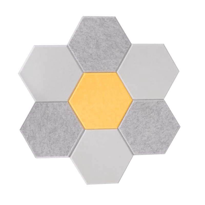 3D Design 12 Pack Hexagon Self Adhesive Acoustic Panels Hexagonal Acoustic Panels For Studio 主图 6 1