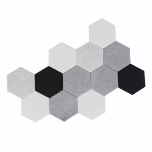 2022 Popular Zero Formaldehyde DIY Acoustic Wall Panels Hexagonal For Wall Decoration 主图 5